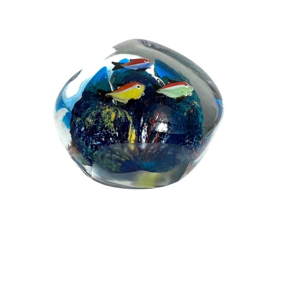 VINTAGE CORAL REEF AQUARIUM COLLECTIBLE PAPER WEIGHT - Picture 5 of 8